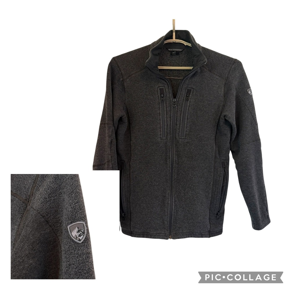 Kuhl Interceptr Full Zip Fleece Jacket Charcoal Gray Mens Small 3183 SP21